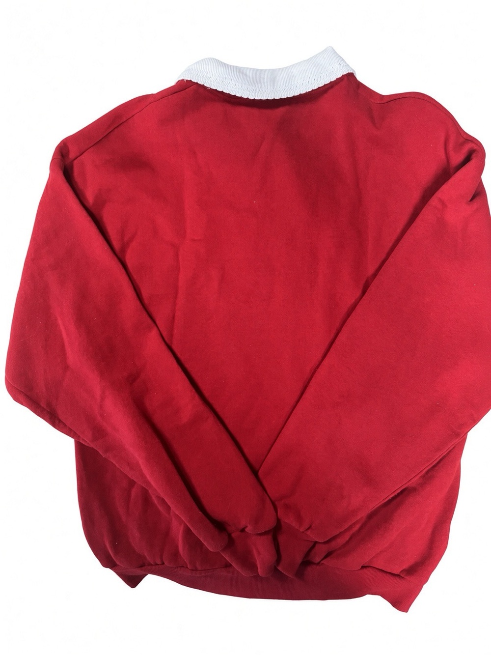 Vintage 90s Top Stitch Red Christmas Sweatshirt Embroidered Birds L - Picture 8 of 8